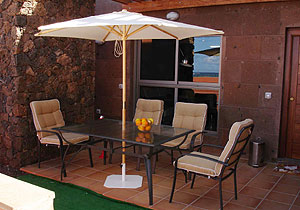 Terrasse des Appartments auf Fuerteventura