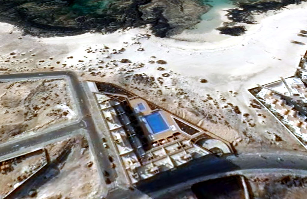 Luftaufnahme vom Ferienappartment in Fuerteventura